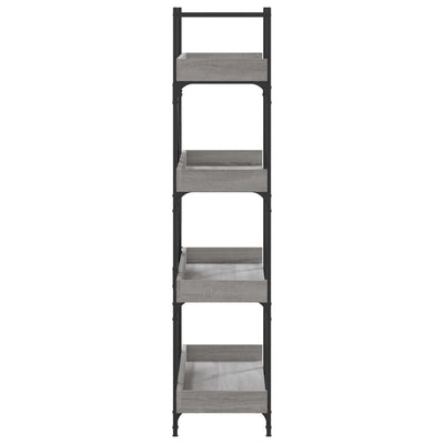 Kirjahylly 4 tasoa harmaa Sonoma 100x33x145,5 cm tekninen puu