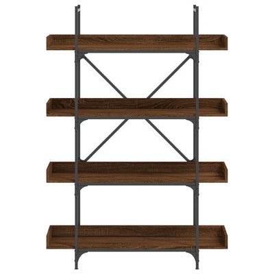 Kirjahylly 4 tasoa ruskea tammi 100x33x145,5 cm tekninen puu