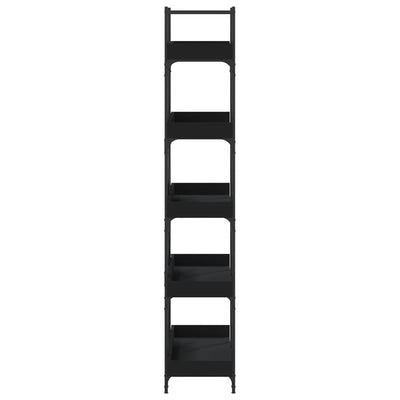 Kirjahylly 5 tasoa musta 100x33x180,5 cm tekninen puu