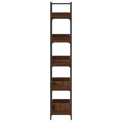 Kirjahylly 5 tasoa ruskea tammi 100x33x180,5 cm tekninen puu