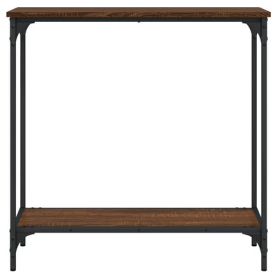 Konsolipöytä ruskea tammi 75x30,5x75 cm tekninen puu