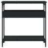 Konsolipöytä hyllyllä musta 75x29x75 cm tekninen puu