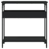 Konsolipöytä hyllyllä musta 75x29x75 cm tekninen puu