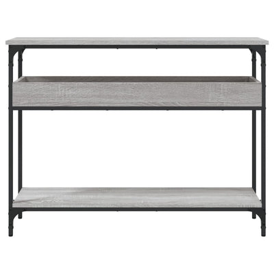 Konsolipöytä hyllyllä harmaa Sonoma 100x29x75 cm tekninen puu