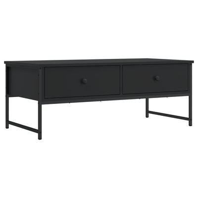 Sohvapöytä musta 101x49x39,5 cm tekninen puu