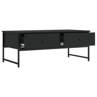 Sohvapöytä musta 101x49x39,5 cm tekninen puu