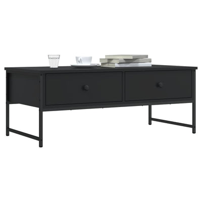 Sohvapöytä musta 101x49x39,5 cm tekninen puu