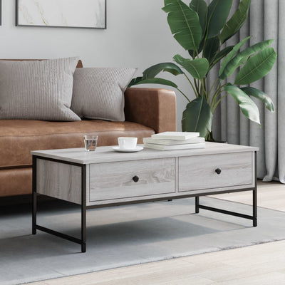 Sohvapöytä harmaa Sonoma 101x49x39,5 cm tekninen puu