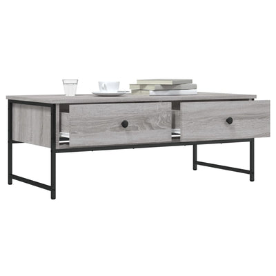 Sohvapöytä harmaa Sonoma 101x49x39,5 cm tekninen puu