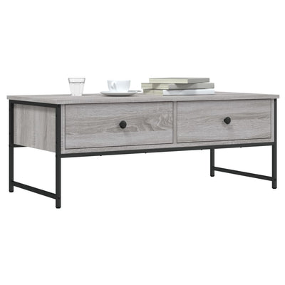 Sohvapöytä harmaa Sonoma 101x49x39,5 cm tekninen puu