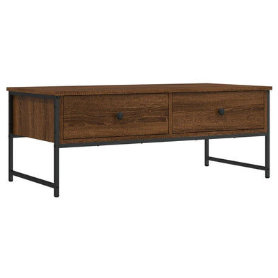 Sohvapöytä ruskea tammi 101x49x39,5 cm tekninen puu
