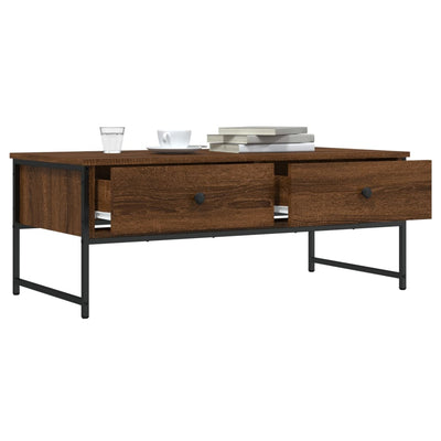 Sohvapöytä ruskea tammi 101x49x39,5 cm tekninen puu