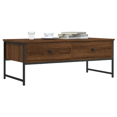 Sohvapöytä ruskea tammi 101x49x39,5 cm tekninen puu