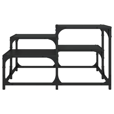 Sohvapöytä musta 68x68x40 cm tekninen puu
