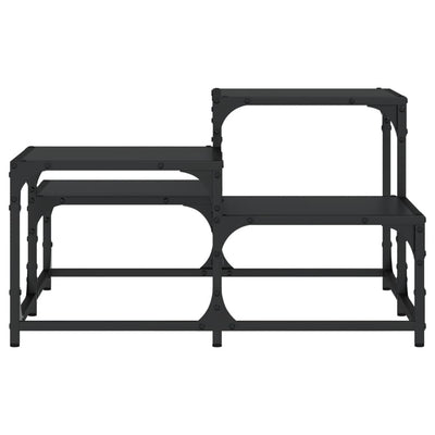 Sohvapöytä musta 68x68x40 cm tekninen puu