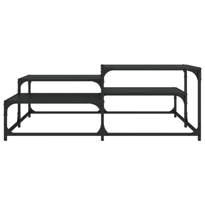 Sohvapöytä musta 107x107x40 cm tekninen puu