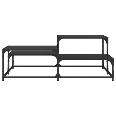 Sohvapöytä musta 107x107x40 cm tekninen puu