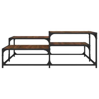 Sohvapöytä ruskea tammi 107x107x40 cm tekninen puu
