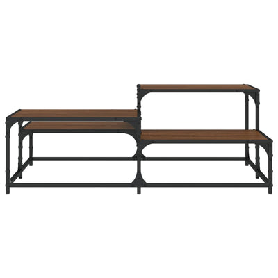 Sohvapöytä ruskea tammi 107x107x40 cm tekninen puu