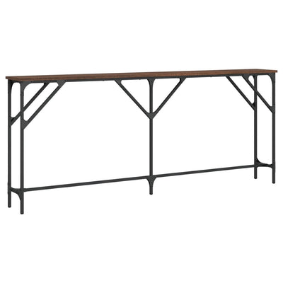 Konsolipöytä ruskea tammi 180x23x75 cm tekninen puu