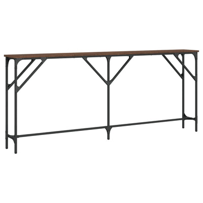 Konsolipöytä ruskea tammi 180x23x75 cm tekninen puu