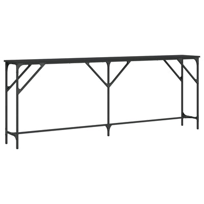 Konsolipöytä musta 200x29x75 cm tekninen puu
