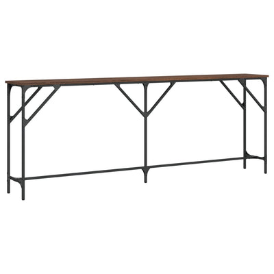 Konsolipöytä ruskea tammi 200x29x75 cm tekninen puu