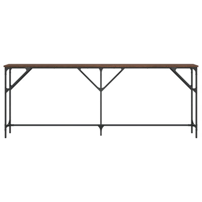 Konsolipöytä ruskea tammi 200x29x75 cm tekninen puu