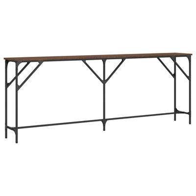 Konsolipöytä ruskea tammi 200x29x75 cm tekninen puu