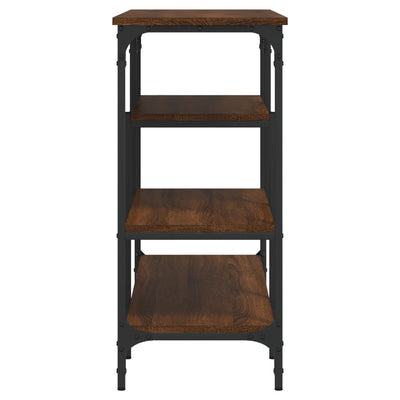 Ruskea tammi konsolipöytä hyllyillä Lannie 100x35x75cm