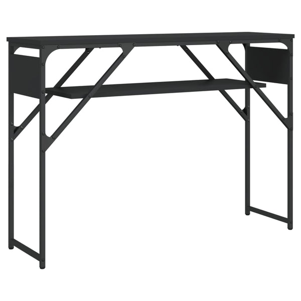 Konsolipöytä musta 105x30x75 cm tekninen puu