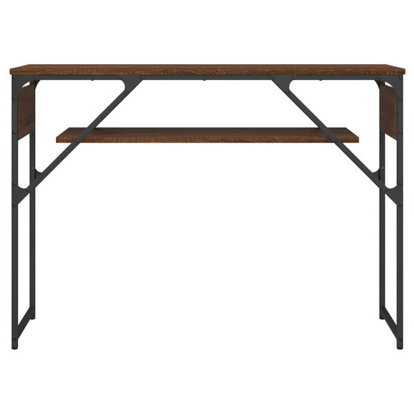 Konsolipöytä ruskea tammi 105x30x75 cm tekninen puu