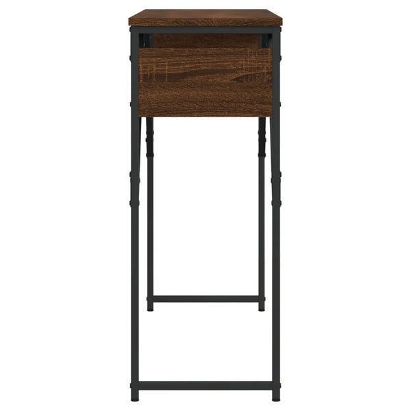 Konsolipöytä ruskea tammi 105x30x75 cm tekninen puu