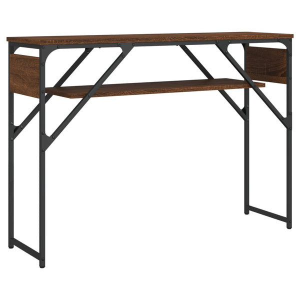 Konsolipöytä ruskea tammi 105x30x75 cm tekninen puu