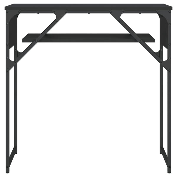 Konsolipöytä hyllyllä musta 75x30x75 cm tekninen puu