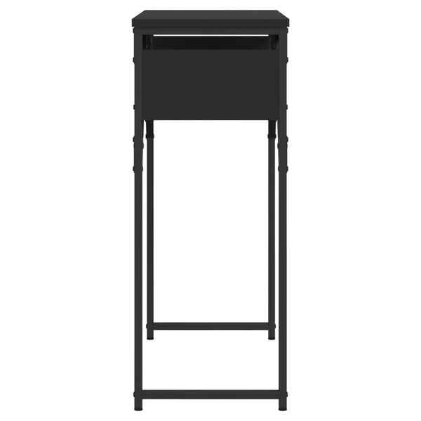 Konsolipöytä hyllyllä musta 75x30x75 cm tekninen puu