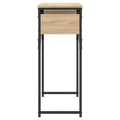 Sonoma-tammi konsolipöytä hyllyllä Erifila 75x30x75cm (puinen)