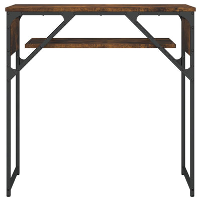 Savutammi konsolipöytä hyllyllä Erifila 75x30x75cm (puinen)