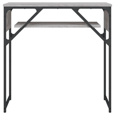 Harmaa konsolipöytä hyllyllä Erifila 75x30x75cm (puinen)