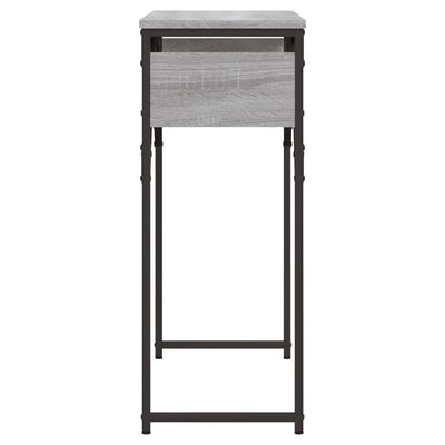 Harmaa konsolipöytä hyllyllä Erifila 75x30x75cm (puinen)