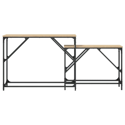 Sonoma-tammi sarjakonsolipöydät Susie (2 kpl, puinen)