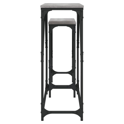 Harmaa sarjakonsolipöydät Susie (2 kpl sonoma puinen)