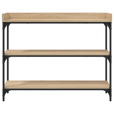 Konsolipöytä hyllyillä Sonoma-tammi 100x30x80 cm
