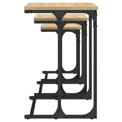 Sarjasohvapöydät Meridian (3 kpl sonoma-tammi puinen)