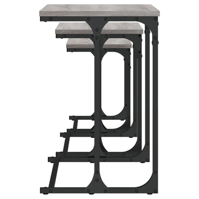 Harmaa sarjasohvapöydät Meridian 3 kpl (sonoma puinen)