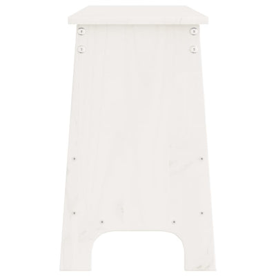 Eteisen penkki valkoinen 160x28x45 cm täysi mänty