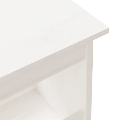 Eteisen penkki valkoinen 160x28x45 cm täysi mänty