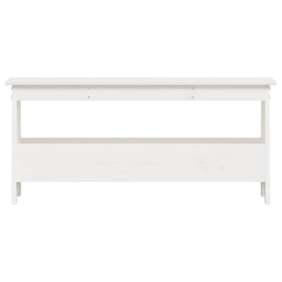 Eteisen penkki valkoinen 100x28x45 cm massiivipuu mänty