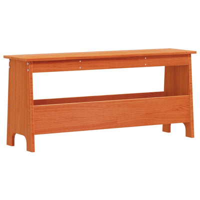 Eteisen penkki vahanruskea 100x28x45 cm täysi mänty
