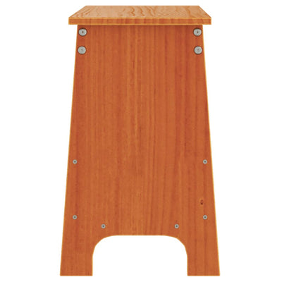 Eteisen penkki vahanruskea 100x28x45 cm täysi mänty